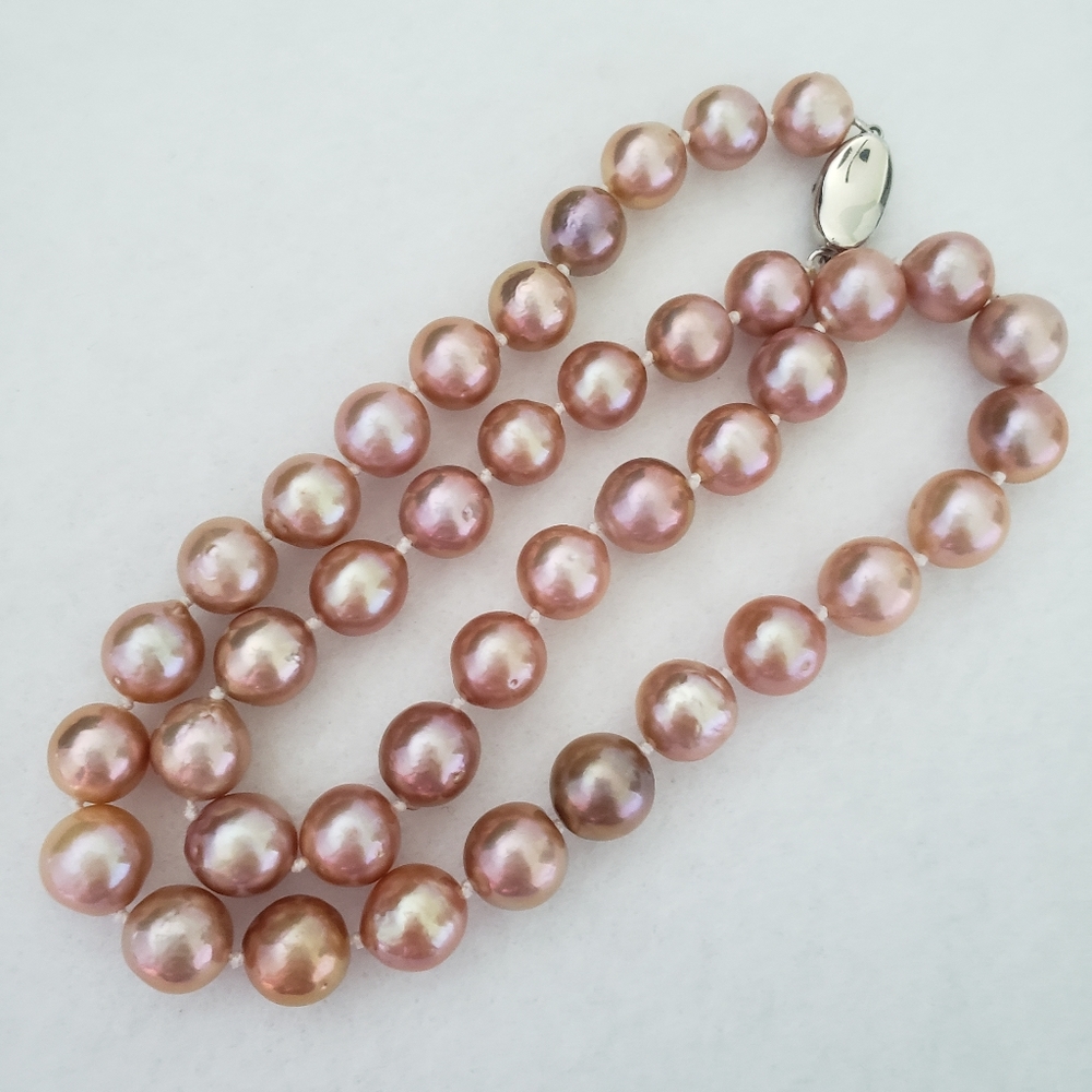REAL 10mm Lavender Pearl Necklace - Picture 5 of 8